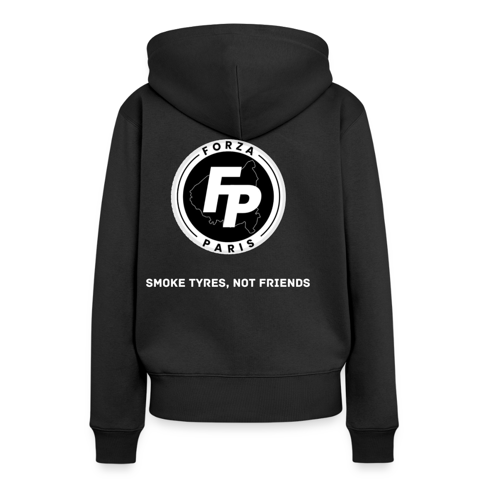 Sweat-shirt à capuche Premium pour femmes - noir