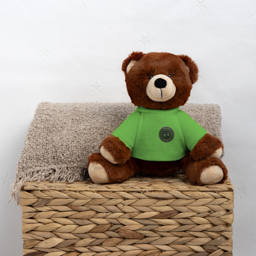 Nounours RecycelBär® marron - vert clair