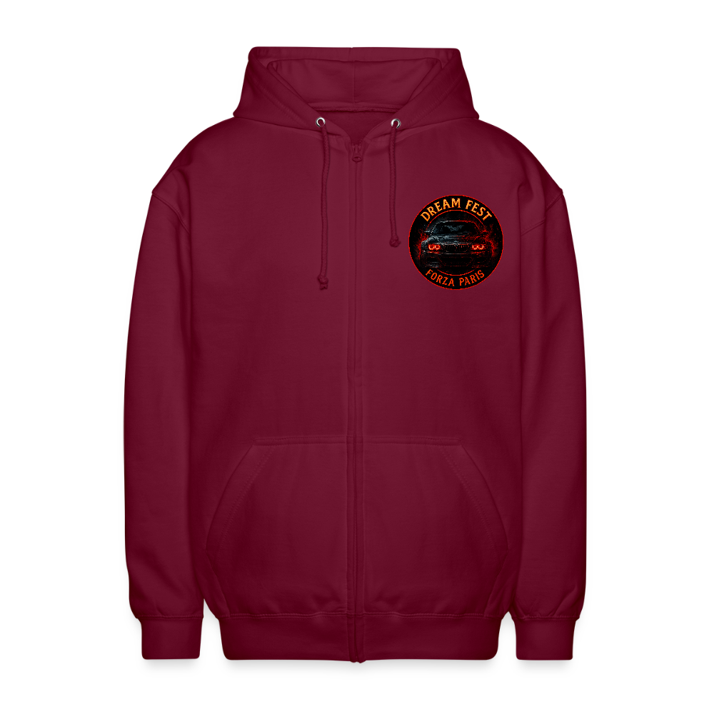 Veste à capuche unisexe - bordeaux