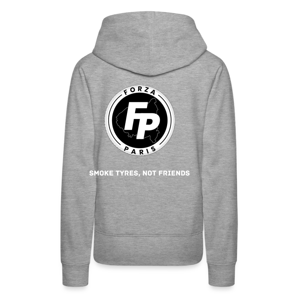 Sweat-shirt à capuche Premium pour femmes - gris chiné