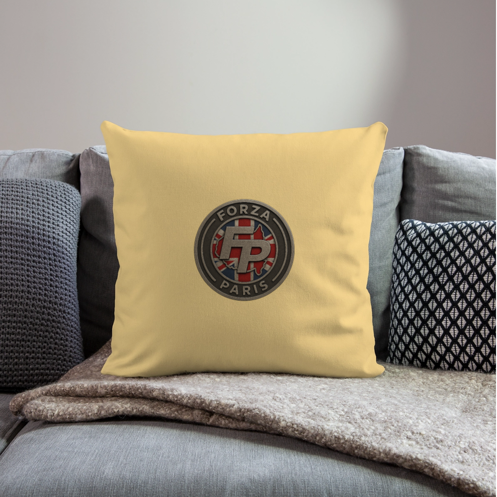 Housse de coussin décorative 45 x 45 cm - jaune délavé
