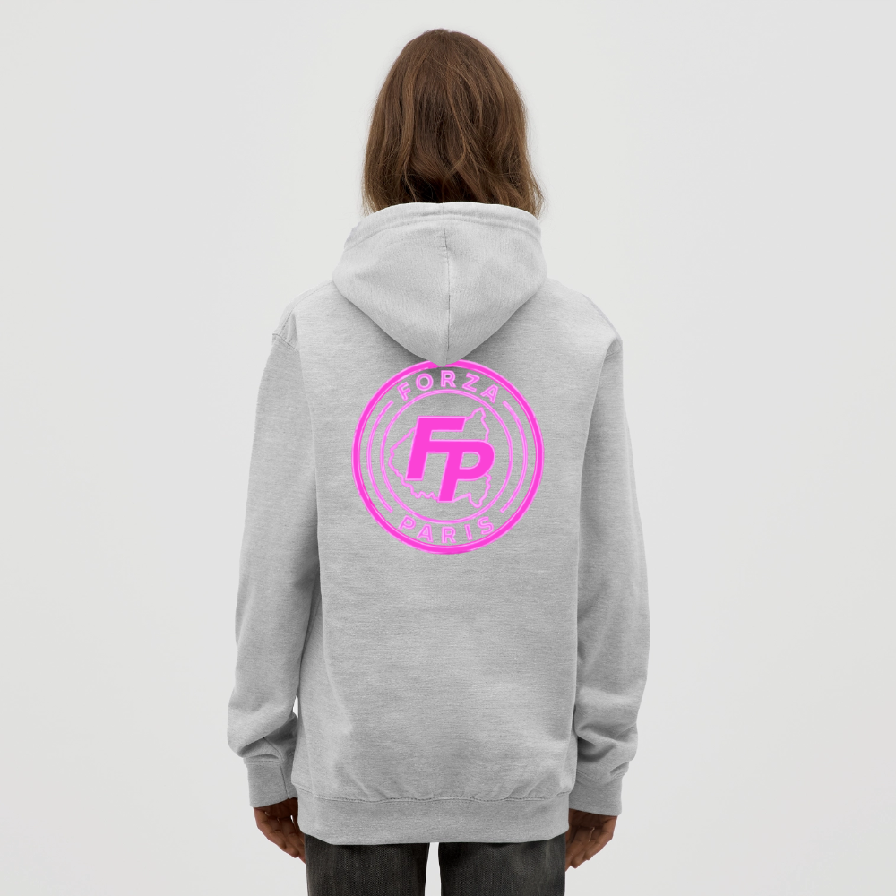 Sweat-shirt à capuche unisexe - gris clair chiné