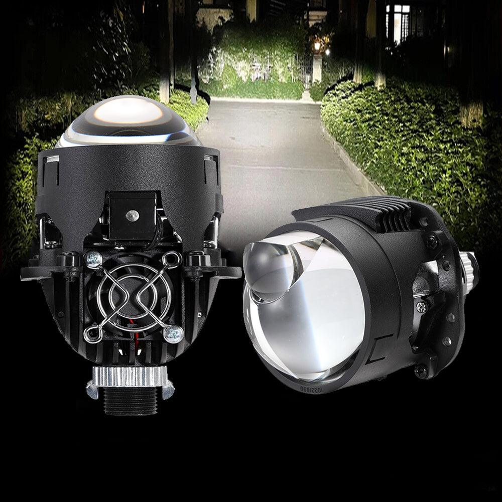 2.5 Inch 90W 70W Hi/Lo Beam Bi-LED Laser Projector Lens Headlight Non-Destructive Installation Projector Lens for Car | 2PCS/Set