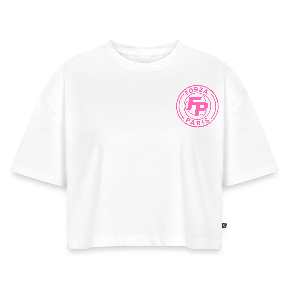 Crop top bio Oversize Femme - blanc