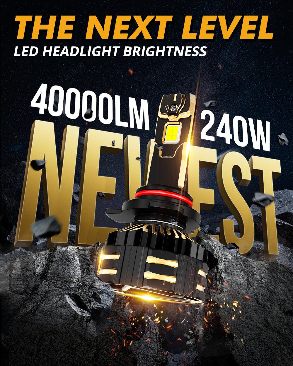 🆕9012/HIR2 LED Headlight Bulbs 240W 40000LM GX-ULTRA Series 6500K Cool White | 2 Bulbs - Auxbeam  – éclairage LED auto