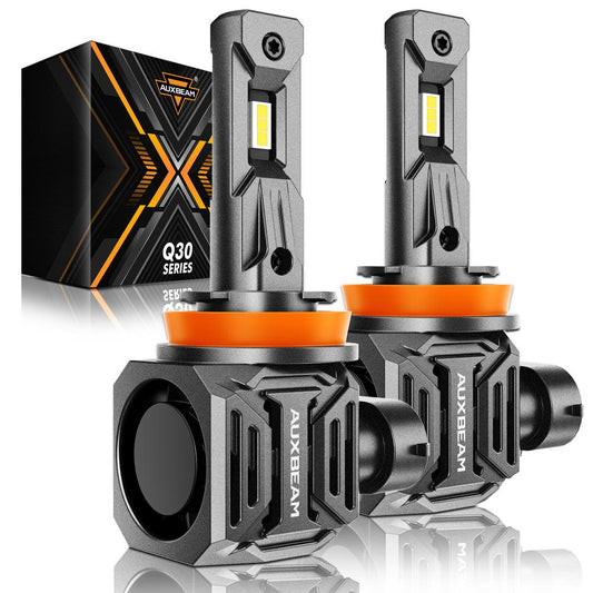 H11/H9/H8 LED Headlight Bulbs Q30 Series Brightest Wireless 110W 24000LM 6500K Cool White | 2 Bulbs - Auxbeam  – éclairage LED auto