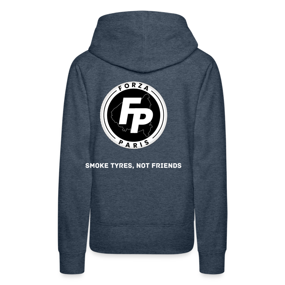 Sweat-shirt à capuche Premium pour femmes - bleu jeans
