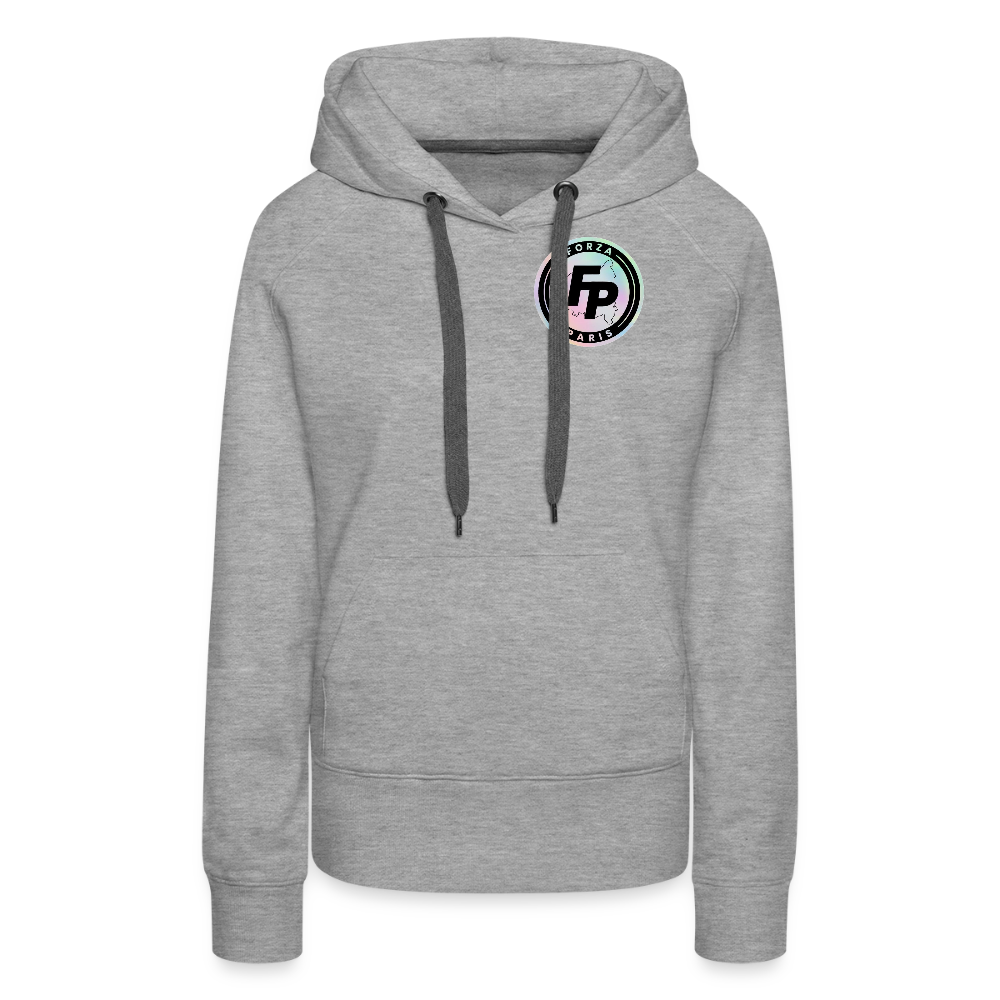 Sweat-shirt à capuche Premium pour femmes - gris chiné