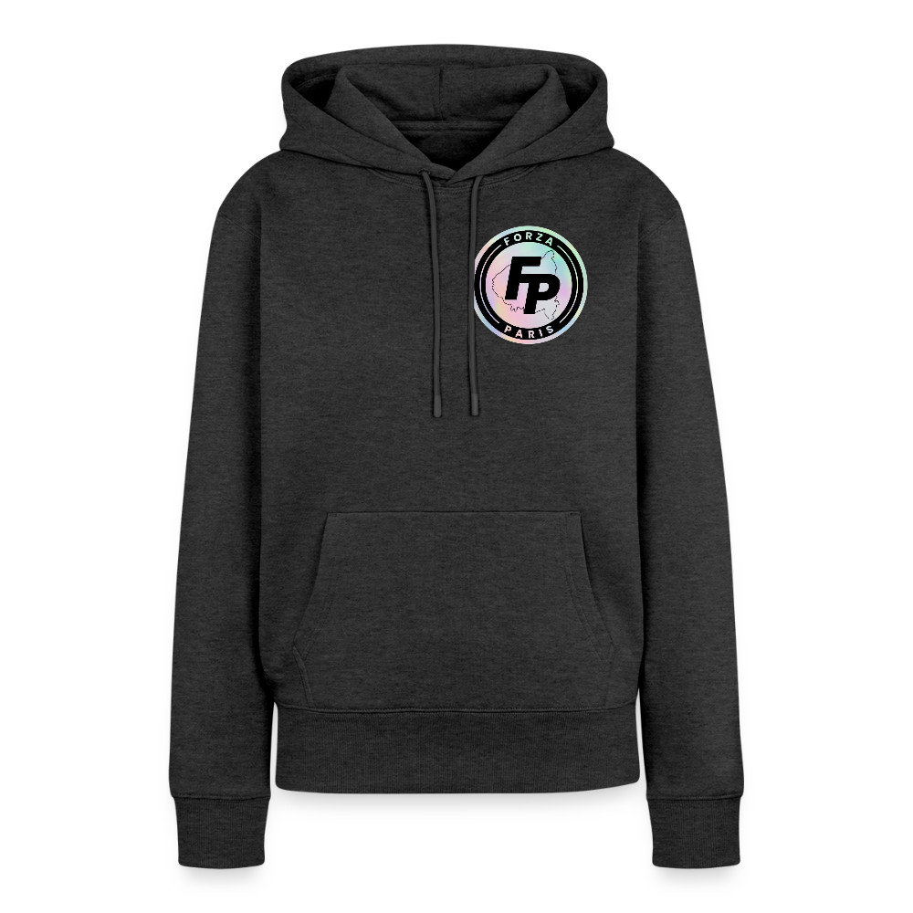 Sweat-shirt à capuche Premium pour femmes - anthracite chiné