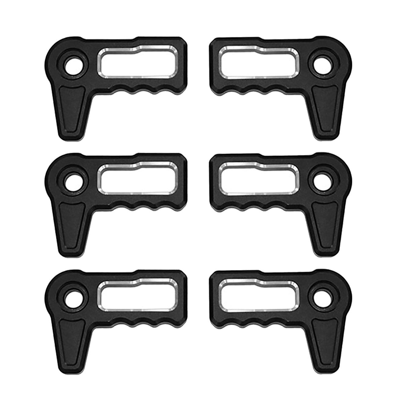 (6 قطع/مجموعة) مقبض مفتاح السقف العلوي لسيارة جيب رانجلر JL 2018-2022 (أحمر/أسود)