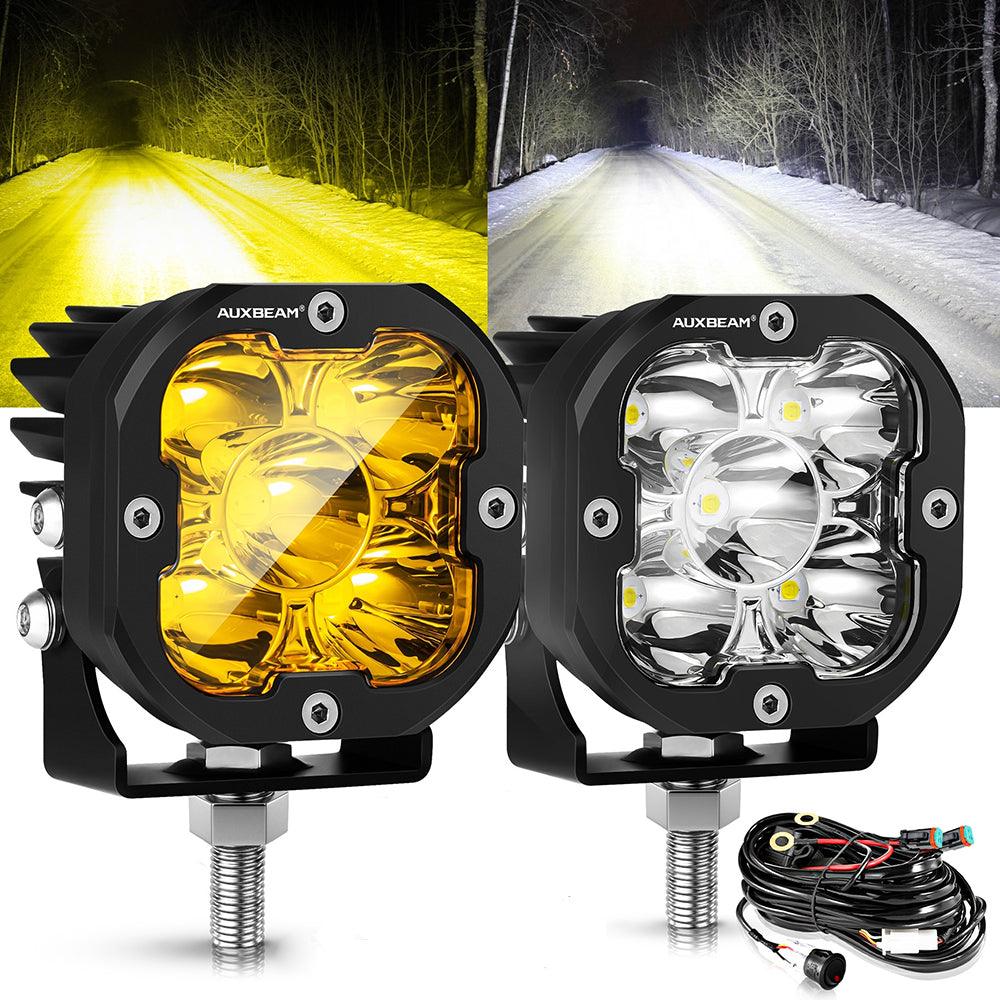 XP-ULTRA Series 3 Inch 80W Spot Beam LED Pods Amber&White Offroad Lights - Auxbeam  – éclairage LED auto