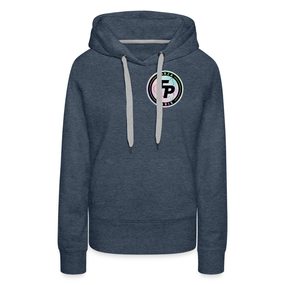 Sweat-shirt à capuche Premium pour femmes - bleu jeans