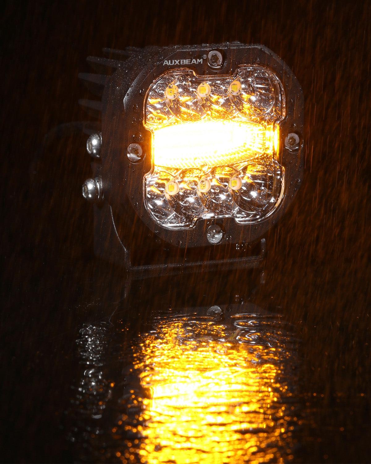 XP-ULTRA Series 3 INCH 96W 9600LM LED PODS 6 MODES WHITE AMBER FLASHING LED DRIVING LIGHTS