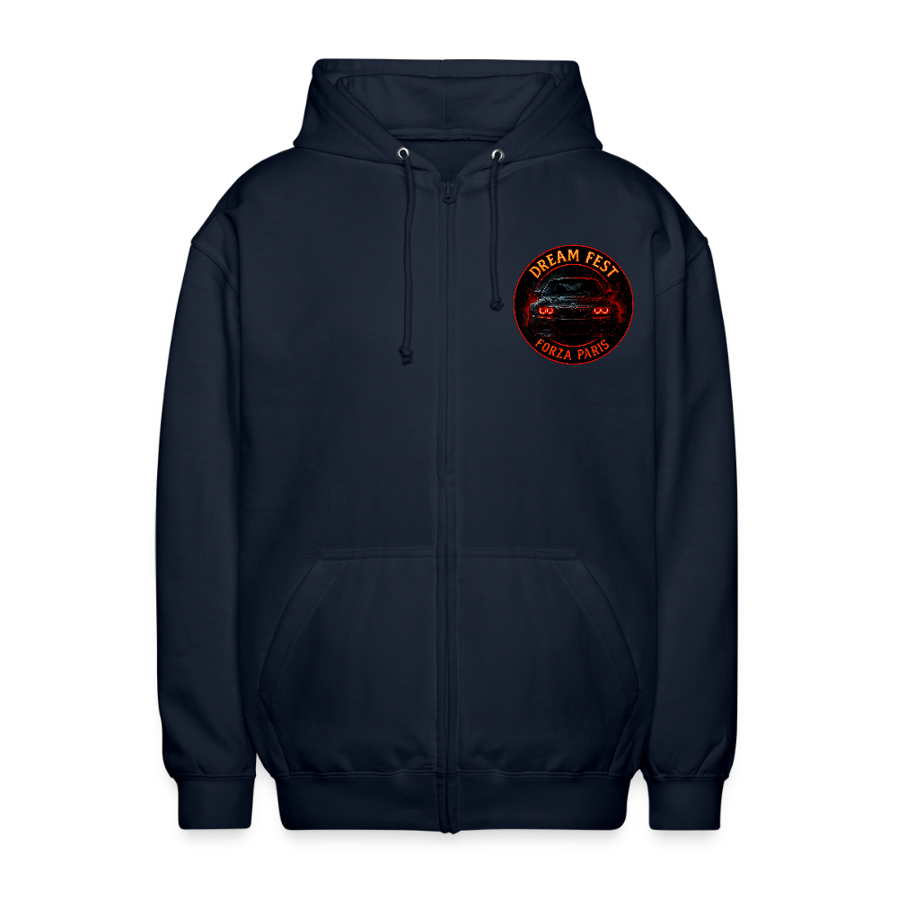 Veste à capuche unisexe - marine