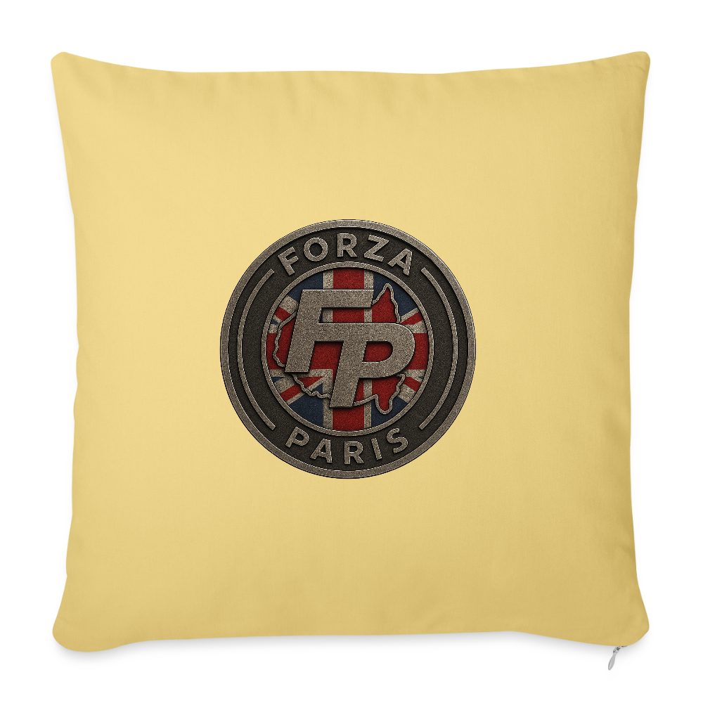 Housse de coussin décorative 45 x 45 cm - jaune délavé