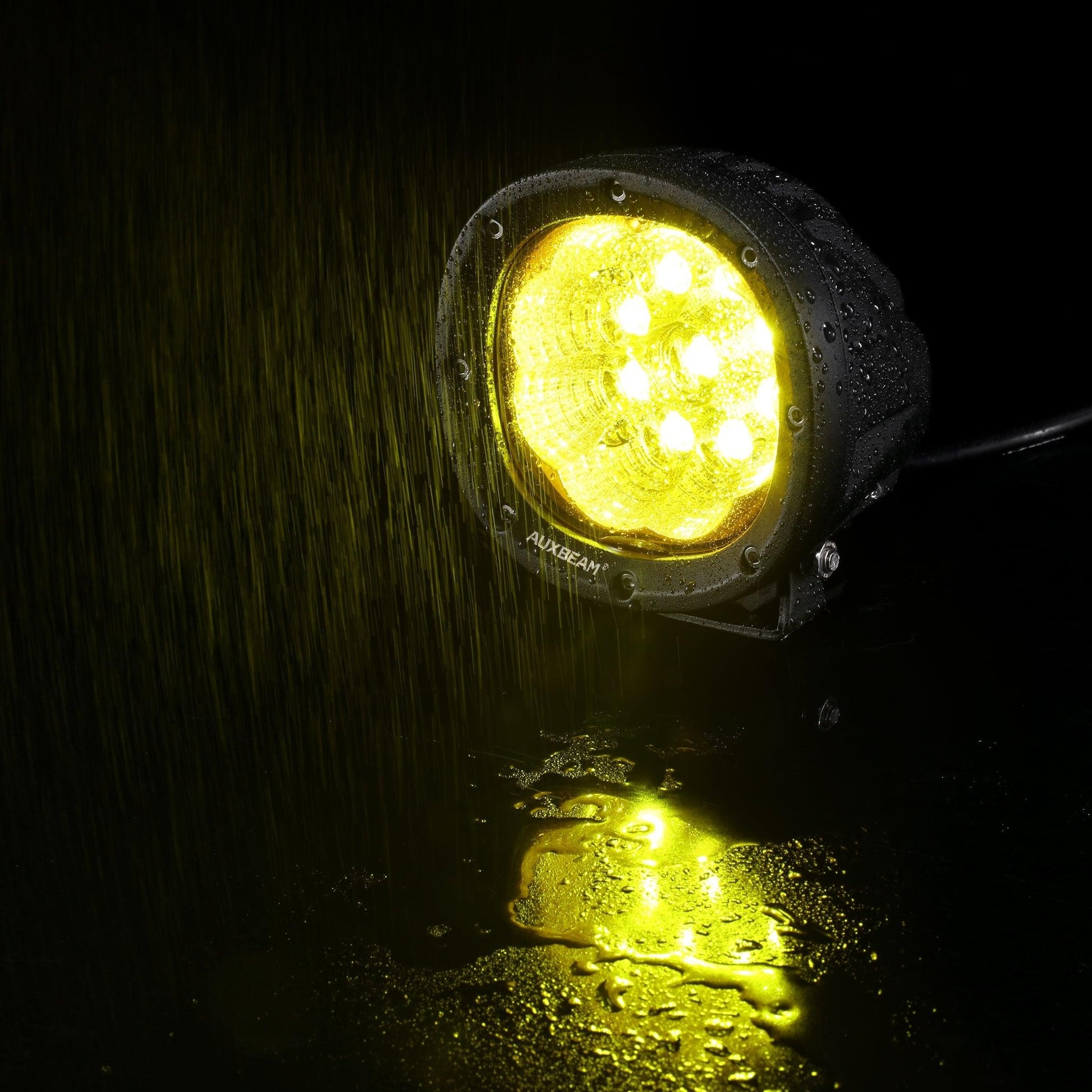 P4 Series | 4 Inch 90W 9000LM Round LED Driving Lights Flood Amber Pod Lights - Auxbeam  – éclairage LED auto