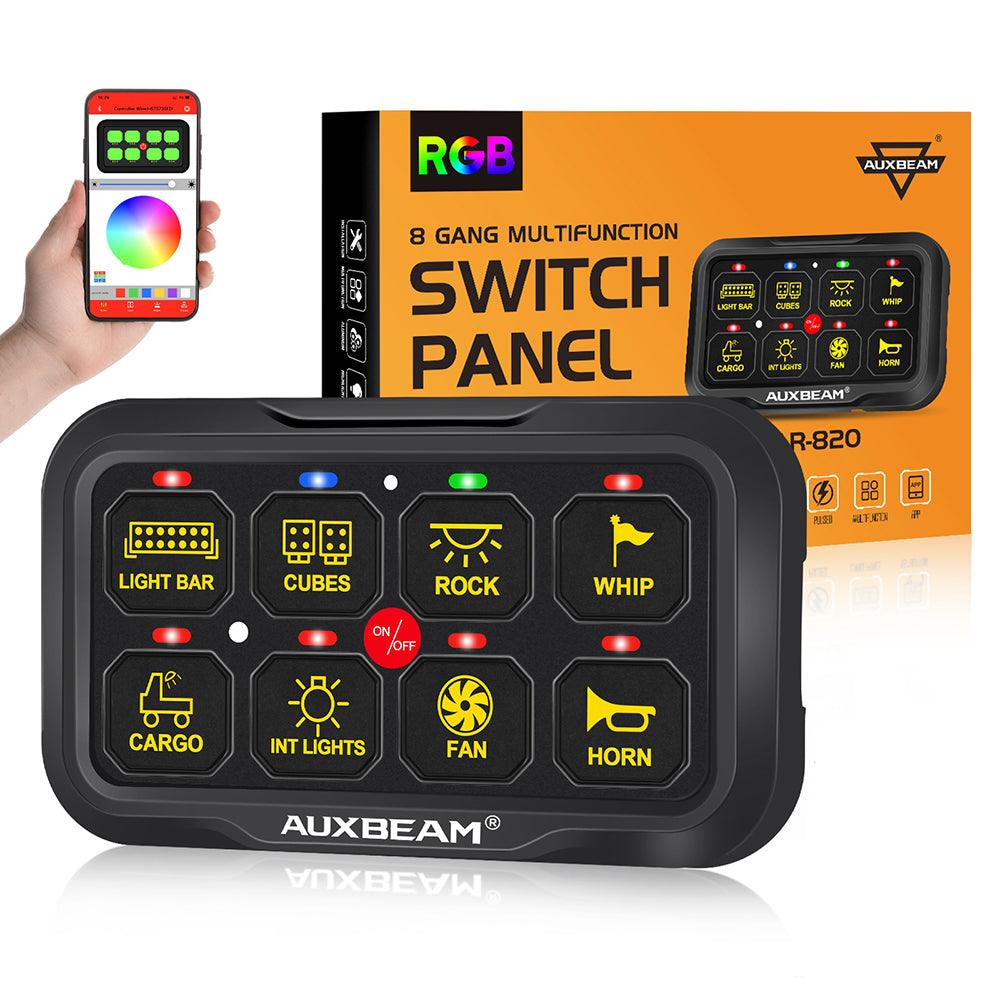 AR Series 6/8 Gang LED Switch Panel,Off Road Light Controller 