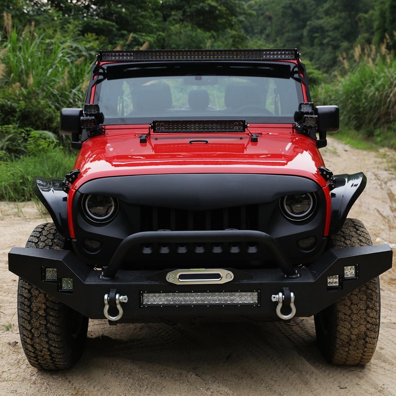 (2pcs/set) Dual A-Pillar Pods Light Windshield Mount Brackets for Jeep Wrangler JK 2007-2017 