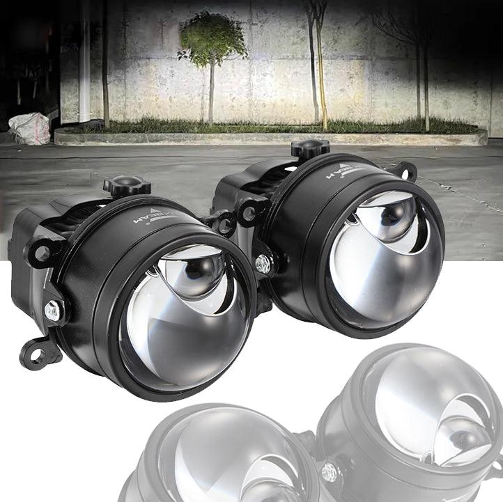 مصباح ضباب 3 بوصات، 90 واط، ثنائي الصمام، عدسة عرض، 6000 كلفن، عدسة زائدة، مع شعاع مساعد مصفوفة، مناسب لسيارات تويوتا/هوندا | قطعتان/مجموعة