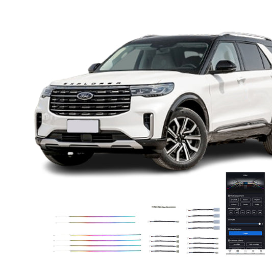 20 22 Explorers Vente Directe Usine Lumière Ambiante Intérieure Voiture LED Colorée 19 Lampes Pour Ford 20 22 Explorers