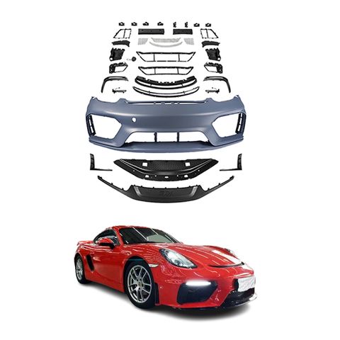 Kit Carrosserie Avant avec Feux Brouillard pour Porsche 2012-2023 Cayman Boxster 981/982/718 GT4