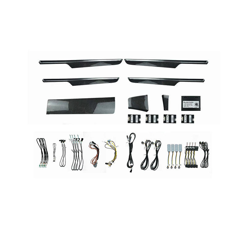 Panneau De Porte En Fibre De Carbone Porsche Macan 2014-2023 Avec Éclairage Ambiant