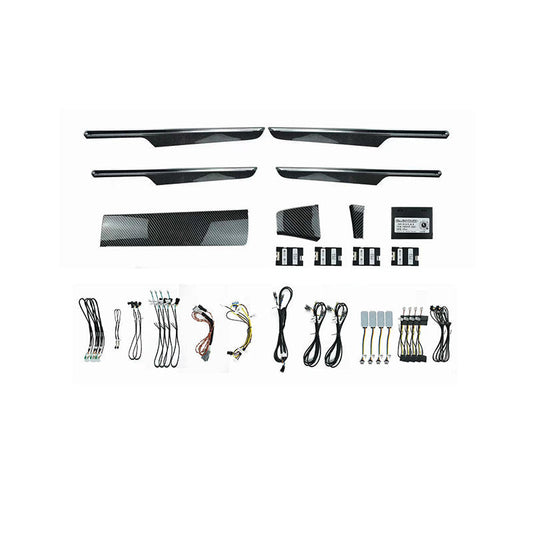 Panneau De Porte En Fibre De Carbone Porsche Macan 2014-2023 Avec Éclairage Ambiant