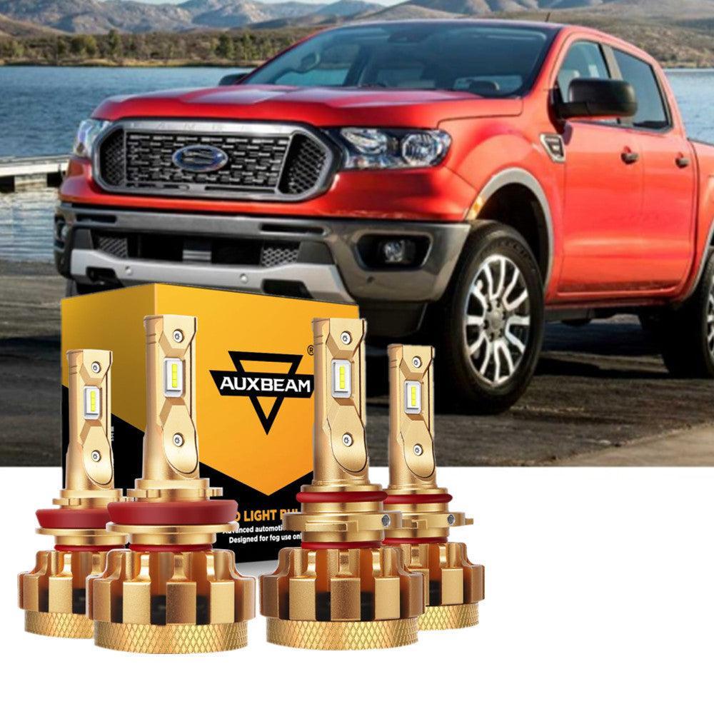 لسلسلة فورد رينجر F-16 Plus موديلات 2019 و2020، مصابيح LED مدمجة من فئة Canbus للسيارات بقوة 28000 لومن، حزمة شعاع عالي ومنخفض
