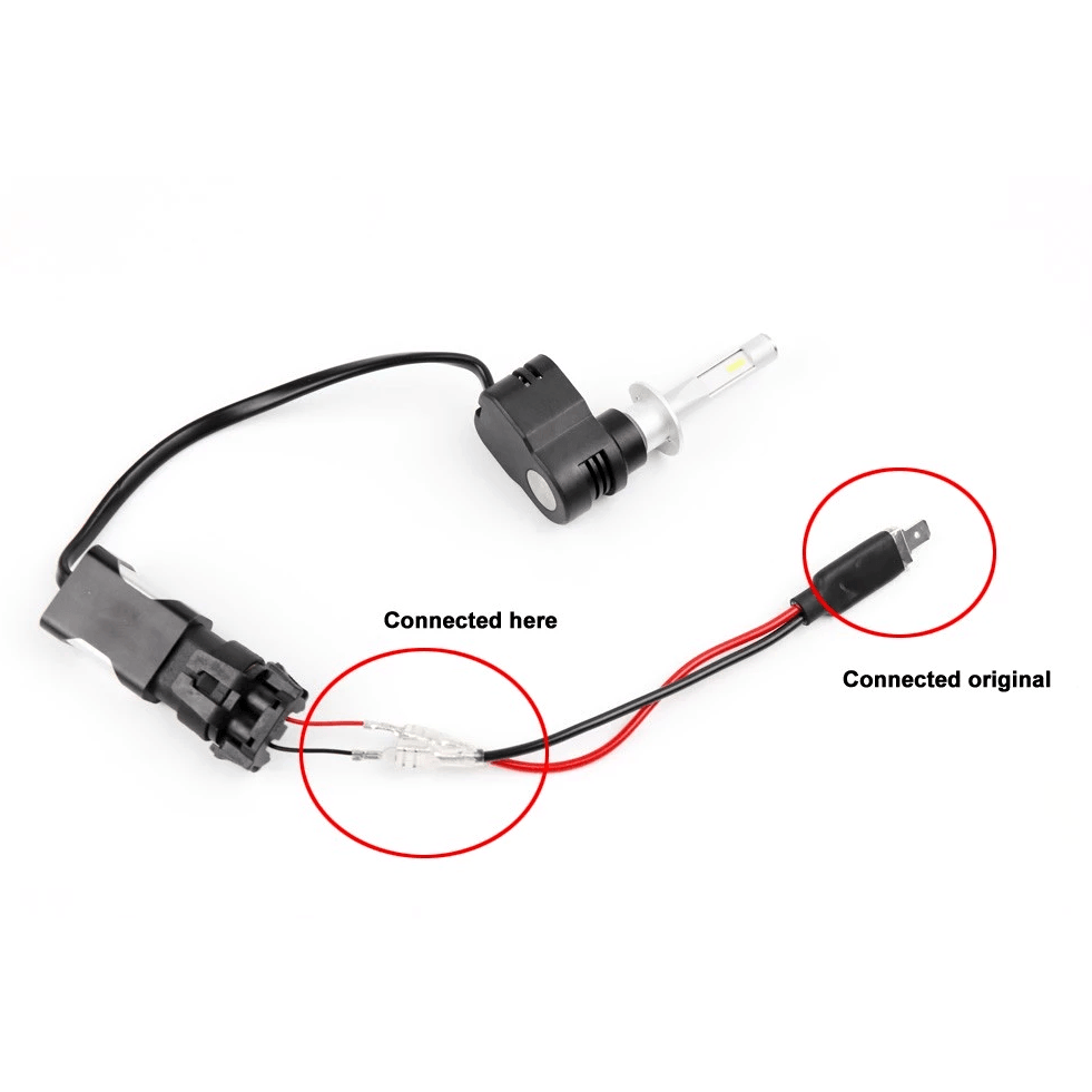 H3 Car Light Socket LED light Wire Harness Connector - Auxbeam  – éclairage LED auto