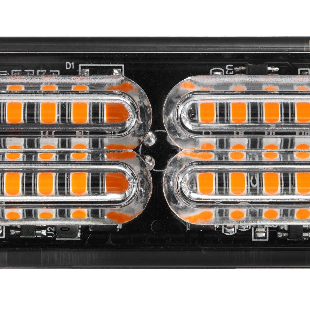 (4 قطع/مجموعة) 24 مصباح LED للطوارئ مثبت على السطح لمصابيح ستروب للشاحنات والمركبات والسيارات الرباعية والشاحنات الصغيرة 