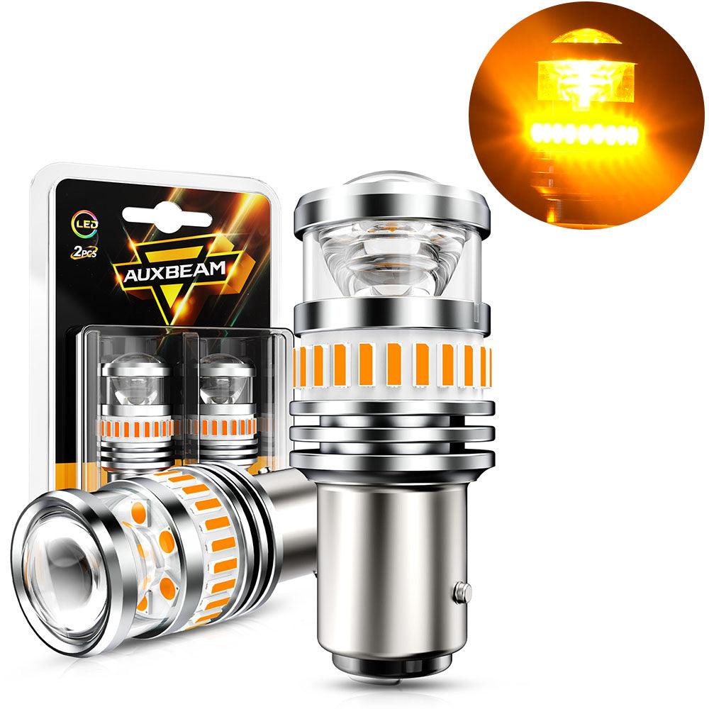 1157 BAY15D LED Turn Signal Light Rear/Front, Side Maker Light Bulbs 11W 4000LM 3500K Amber B1 Series | 2 Bulbs