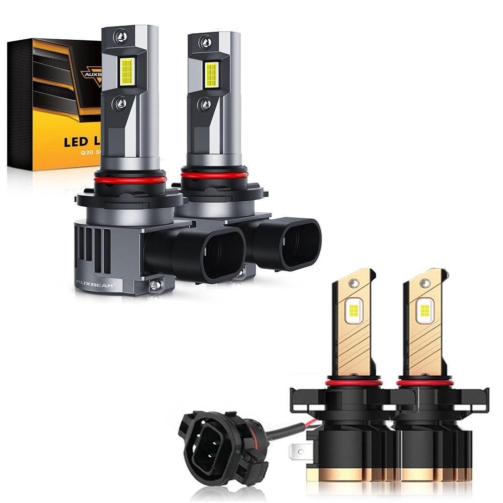 9012/HIR2 LED Headlight Bulbs 90W 22000LM Q20 Series 1:1 Halogen Size 6500K Cool White | 2 Bulbs - Auxbeam  – éclairage LED auto