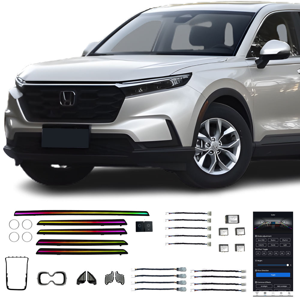 23 CRV Vente Directe Usine Éclairage Ambiant Intérieur Voiture Led Ombre Dynamique Couleur Magique 28 Lampes Pour Honda CRV