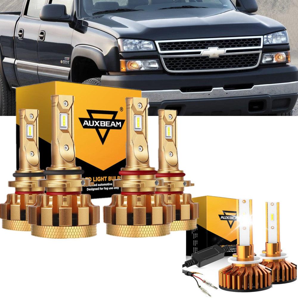 For 2001-2002 Chevrolet Silverado 2500 HD F-16 Plus Series Built-in Canbus Automotive Grade 14000LM LED Light Bulbs High Low Beam Bundle - Auxbeam  – éclairage LED auto