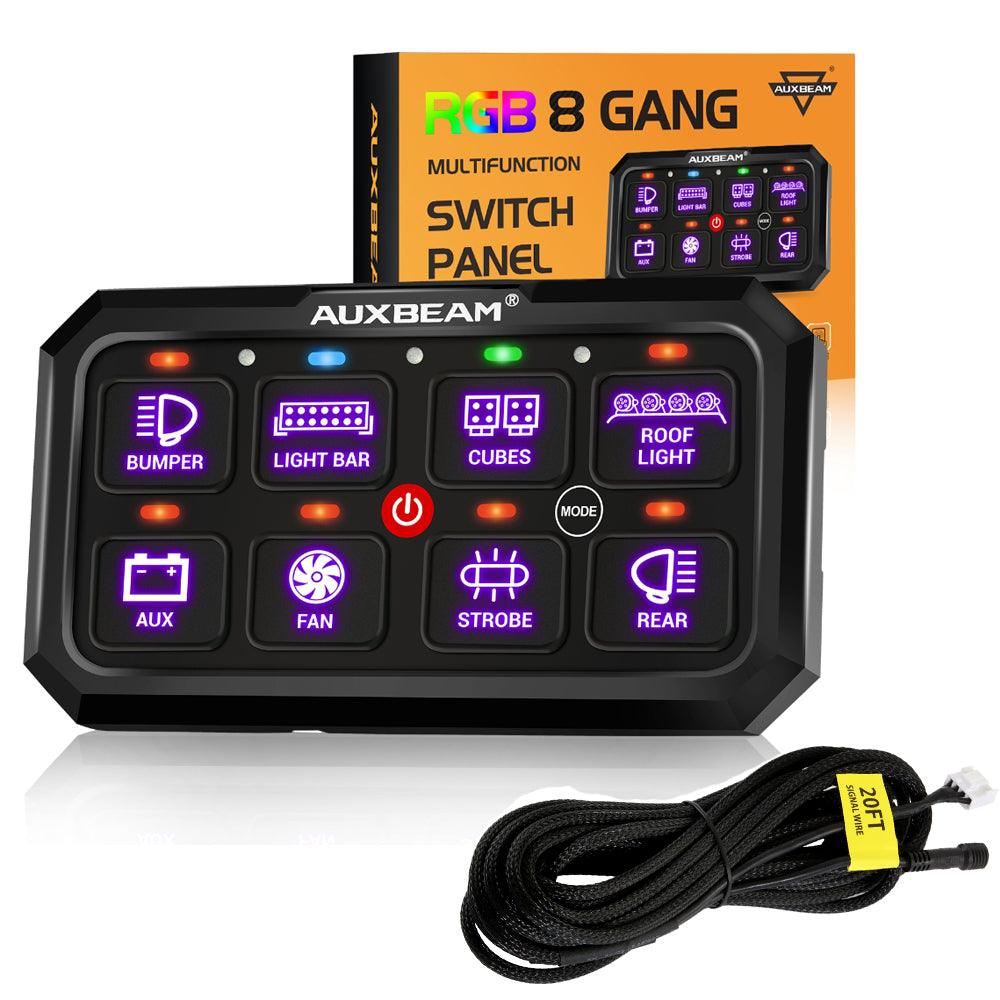 RB80 XL RGB Switch Panel without APP, Toggle/Momentary/Pulsed Mode Supported (Two-Sided Outlet)