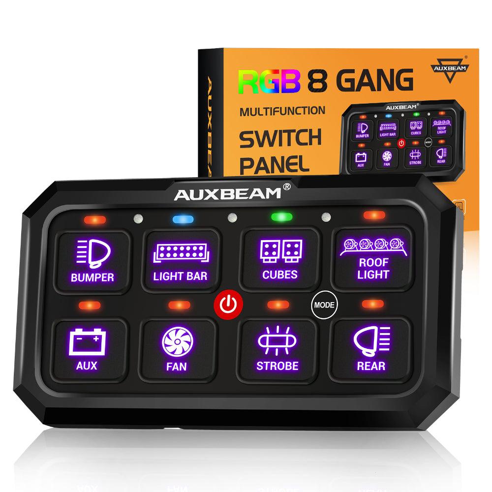 RB80 XL RGB Switch Panel without APP, Toggle/Momentary/Pulsed Mode Supported (Two-Sided Outlet)