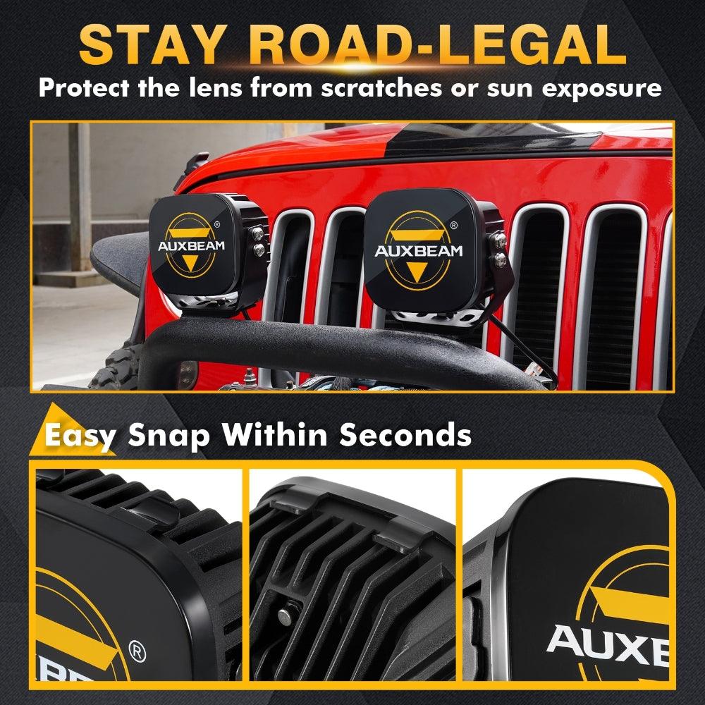 5 Inch LED Driving Light Black Cover Light Shield Cover - Auxbeam  – éclairage LED auto