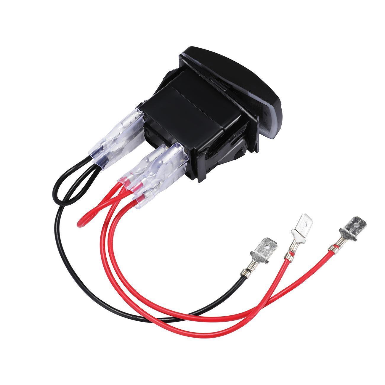 5 Pin Laser On/Off switches 20A/12V 10A/24V Switch with Jumper Wires Set for Cars,Trucks,RVs - Auxbeam