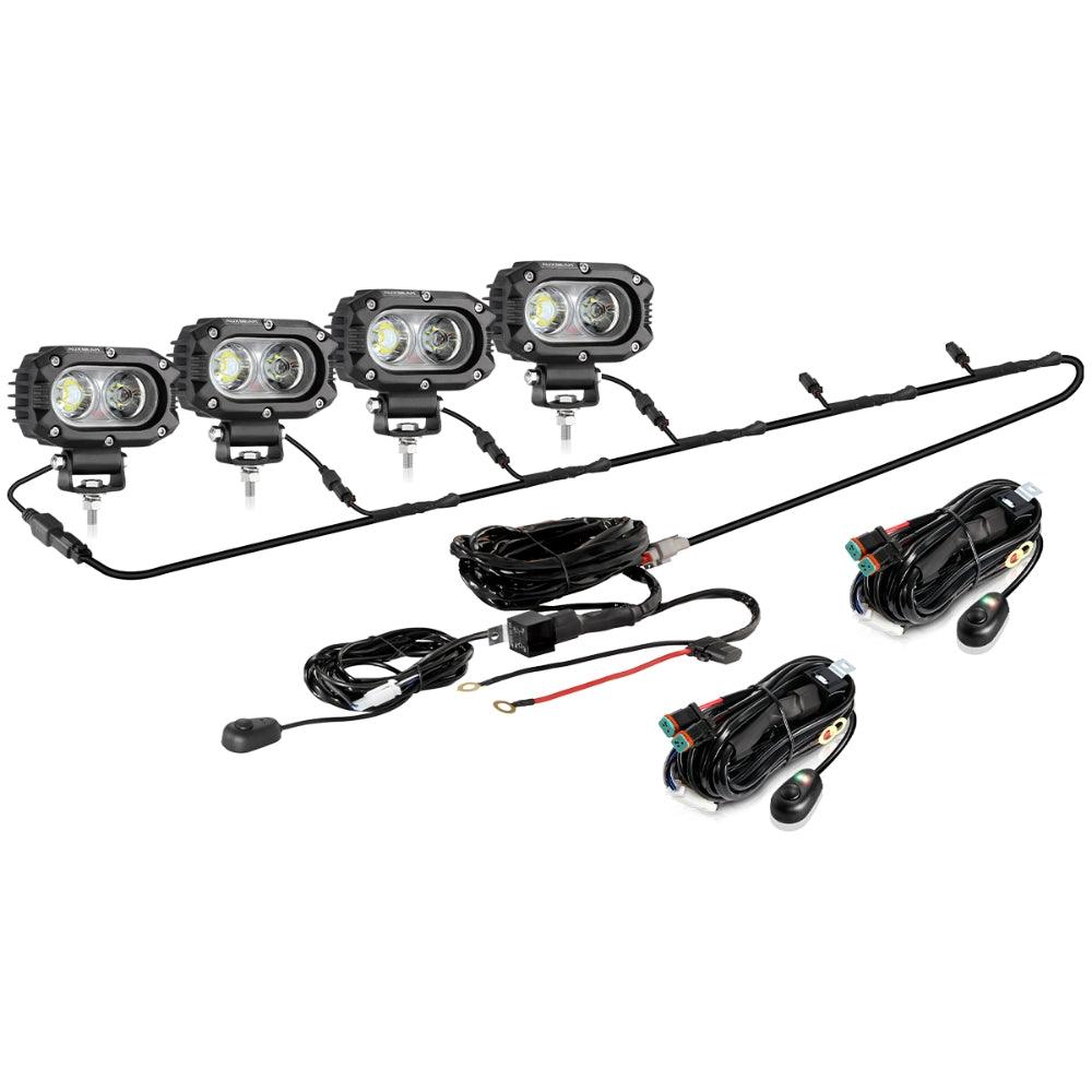 R4 Series | 4 Inch 60W Flood Beam LED Pods Light White Driving Light - Auxbeam  – éclairage LED auto