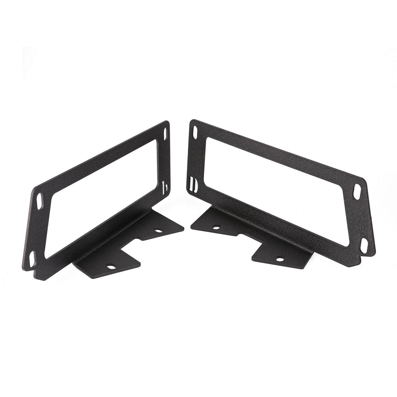 مصابيح LED مقاس 3 بوصات مع أغطية كهرمانية إضافية ومصابيح ضباب مزدوجة وحامل مخفي للصدمات لسيارة دودج رام 2500 3500 2010-2017