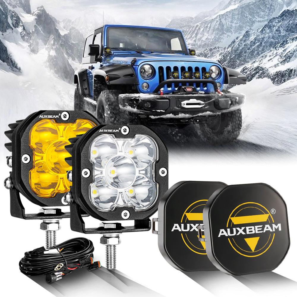 3 Inch 80W 9600LM LED Pods Lights White&Amber for JEEP - Auxbeam  – éclairage LED auto