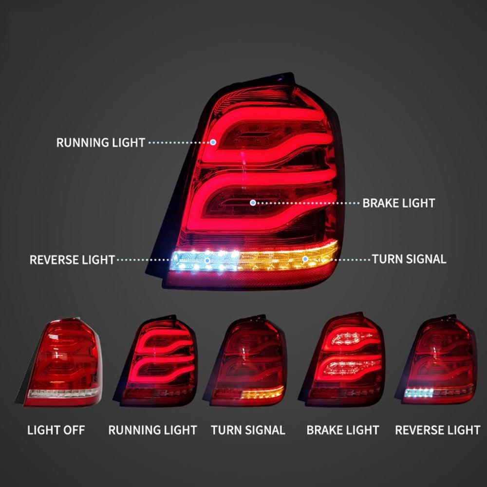 LED Tail Lights Assembly For 2001-2007 Toyota Highlander 1th Gen (XU20)