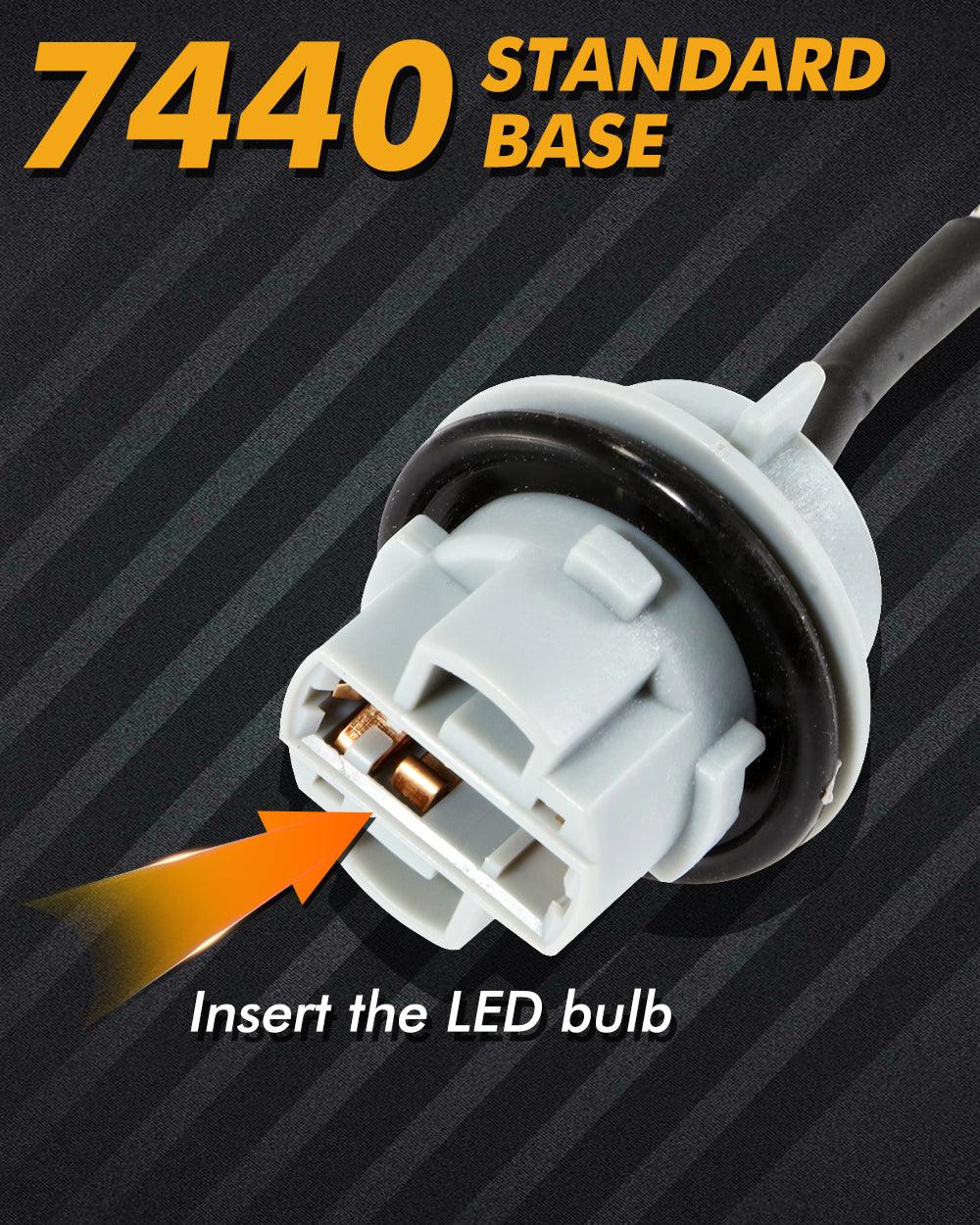 🆕7440 C8-Model فك تشفير مقاومات CANBUS المضادة للوميض وتجنب وميض إشارة الانعطاف السريع وضوء الوميض ورمز خطأ لوحة القيادة قطعتان/مجموعة