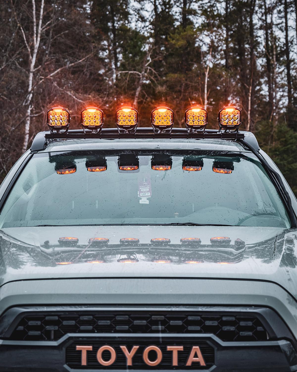 V-MAX Series Combo Beam Side Shooter LED Pod Lights with Amber DRL