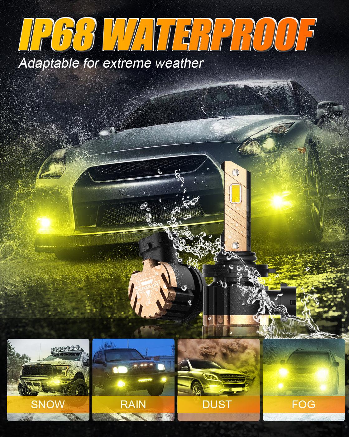 9006 HB4 LED Fog Light/DRL Bulbs 44W 8000LM 3000K Golden Yellow Z3 Series | 2 Bulbs