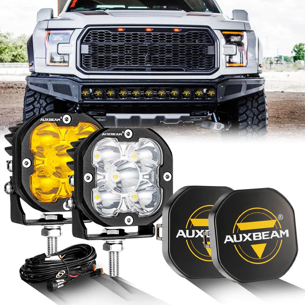 3 Inch 80W 9600LM LED Pods Lights White&Amber for FORD - Auxbeam  – éclairage LED auto