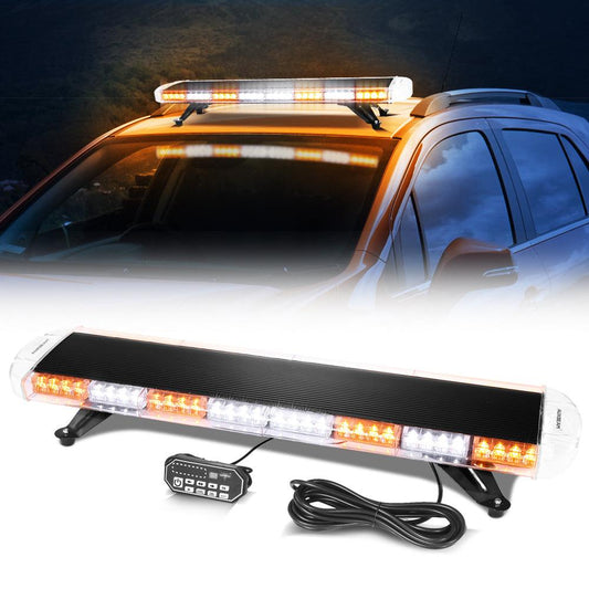 38.5 Inch Rooftop Strobe Flashing Light Bar with Mounting Brackets 20 Flashing Modes Emergency Safety Warning Caution Beacon Lights
