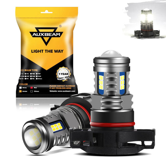 (2pcs/set) 5202/5201/PS24W/H16EU Y2 Series 3-Sides Cool White/Golden Yellow LED Fog Light/DRL