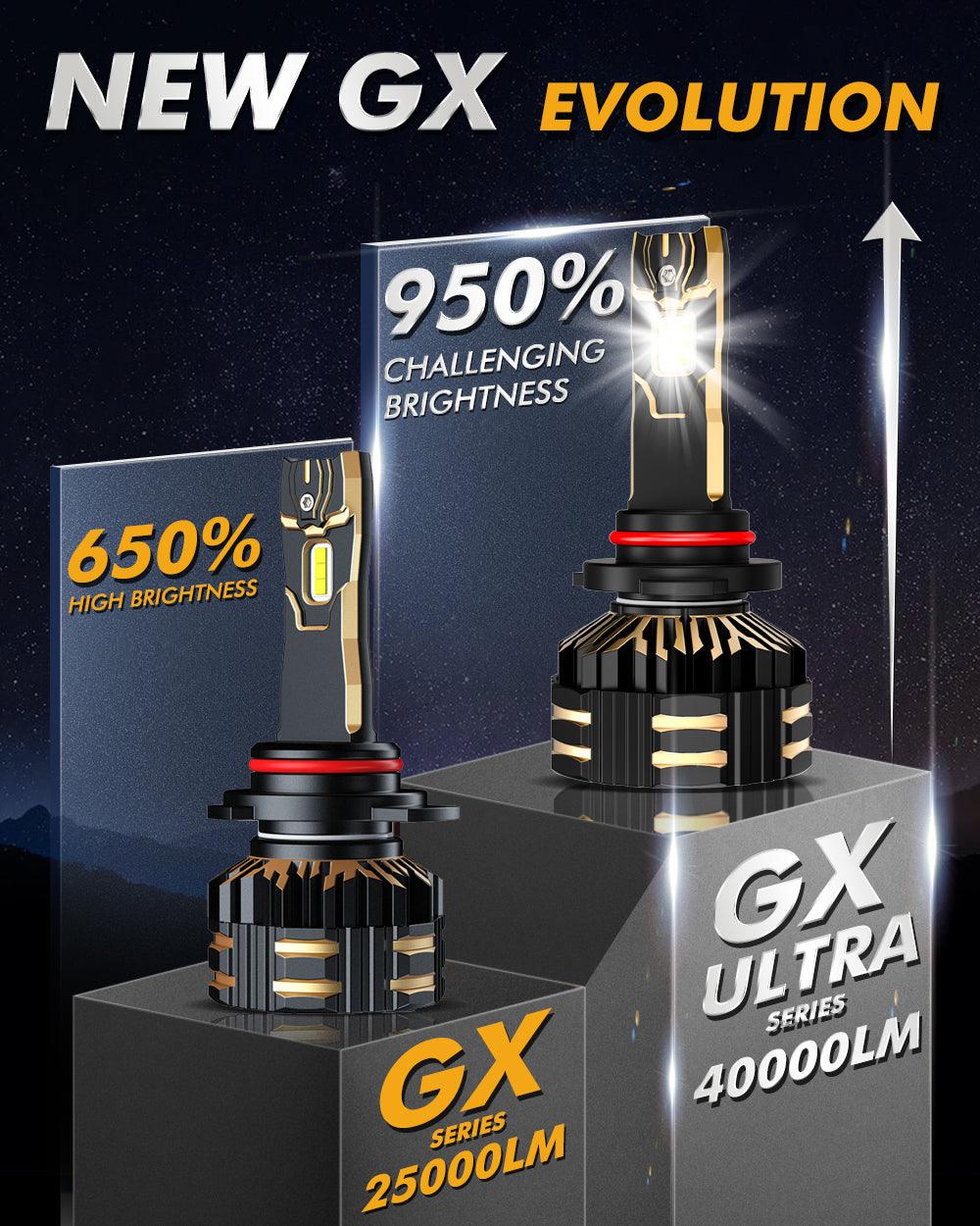 🆕9005+9006 LED Headlight Bulbs 240W 40000LM GX-ULTRA Series 6500K Cool White | 4 Bulbs - Auxbeam  – éclairage LED auto