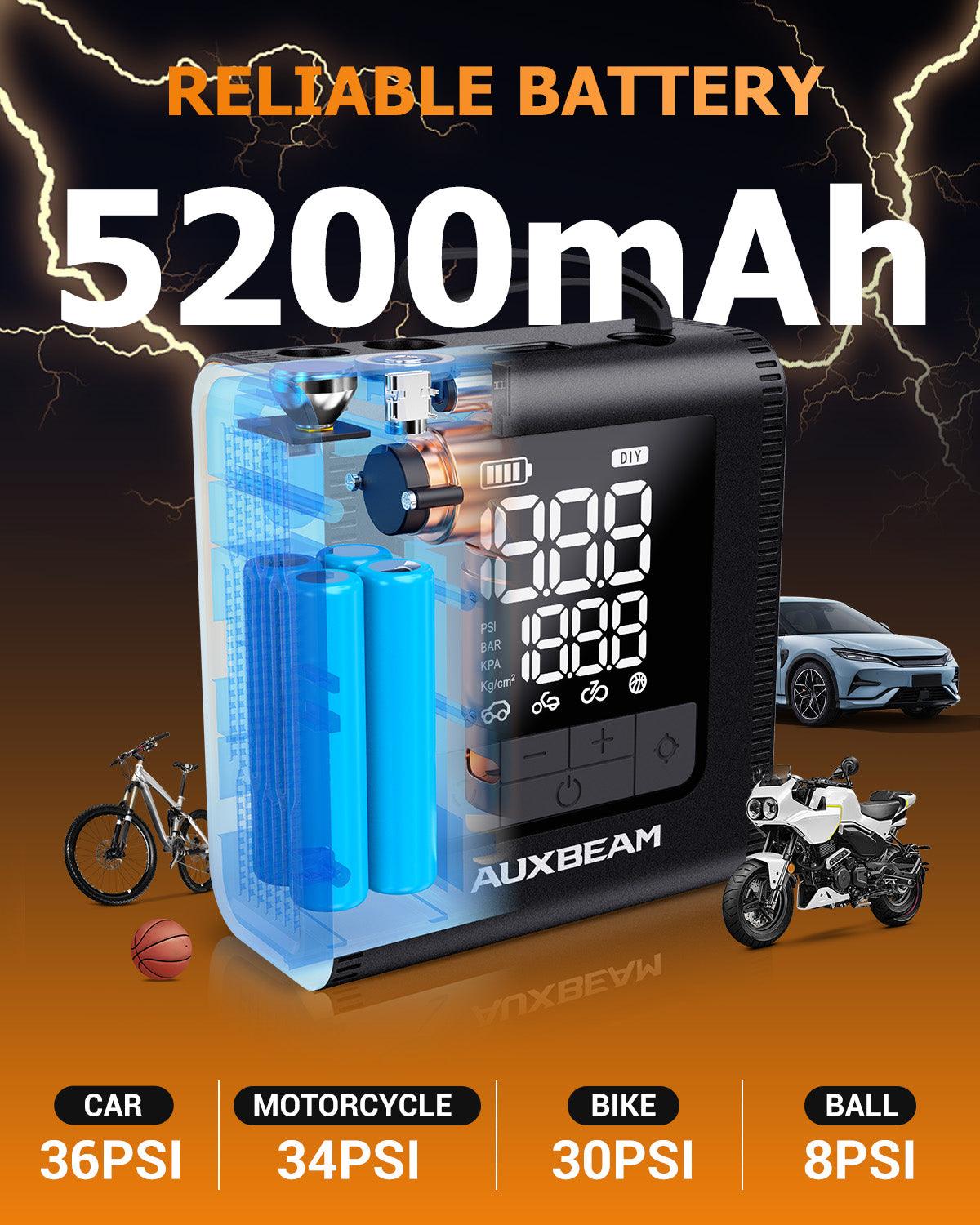 🆕Model-H4 PRO 19mm Cylinder Portable Car Tire Inflator Air Compressor Pump for Pickup Truck Car Motorcycle Bike Ball